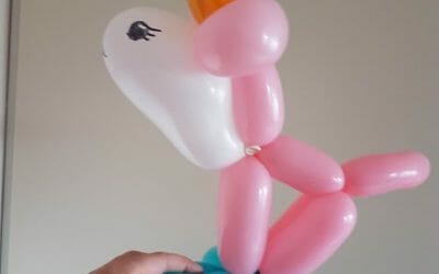 Unicorn ballonvouwen voor verjaardagsfeest