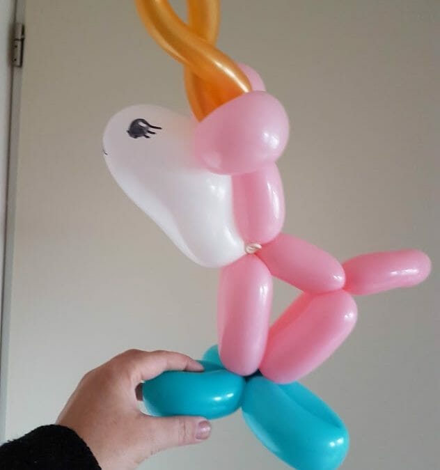 Unicorn ballonvouwen voor verjaardagsfeest